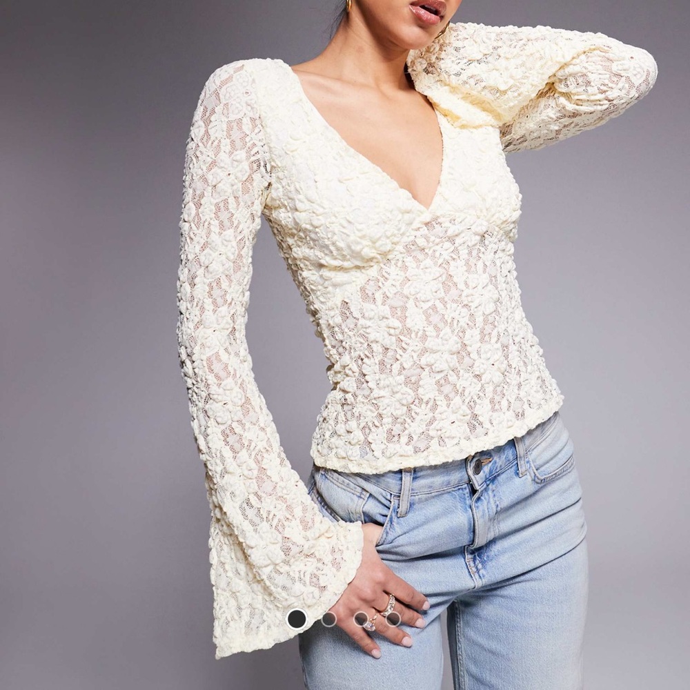 ASOS Cream Lace Blouse